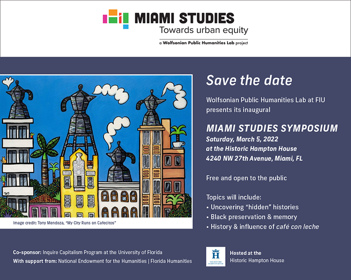 Miami Studies March 2022 symposium save the date card